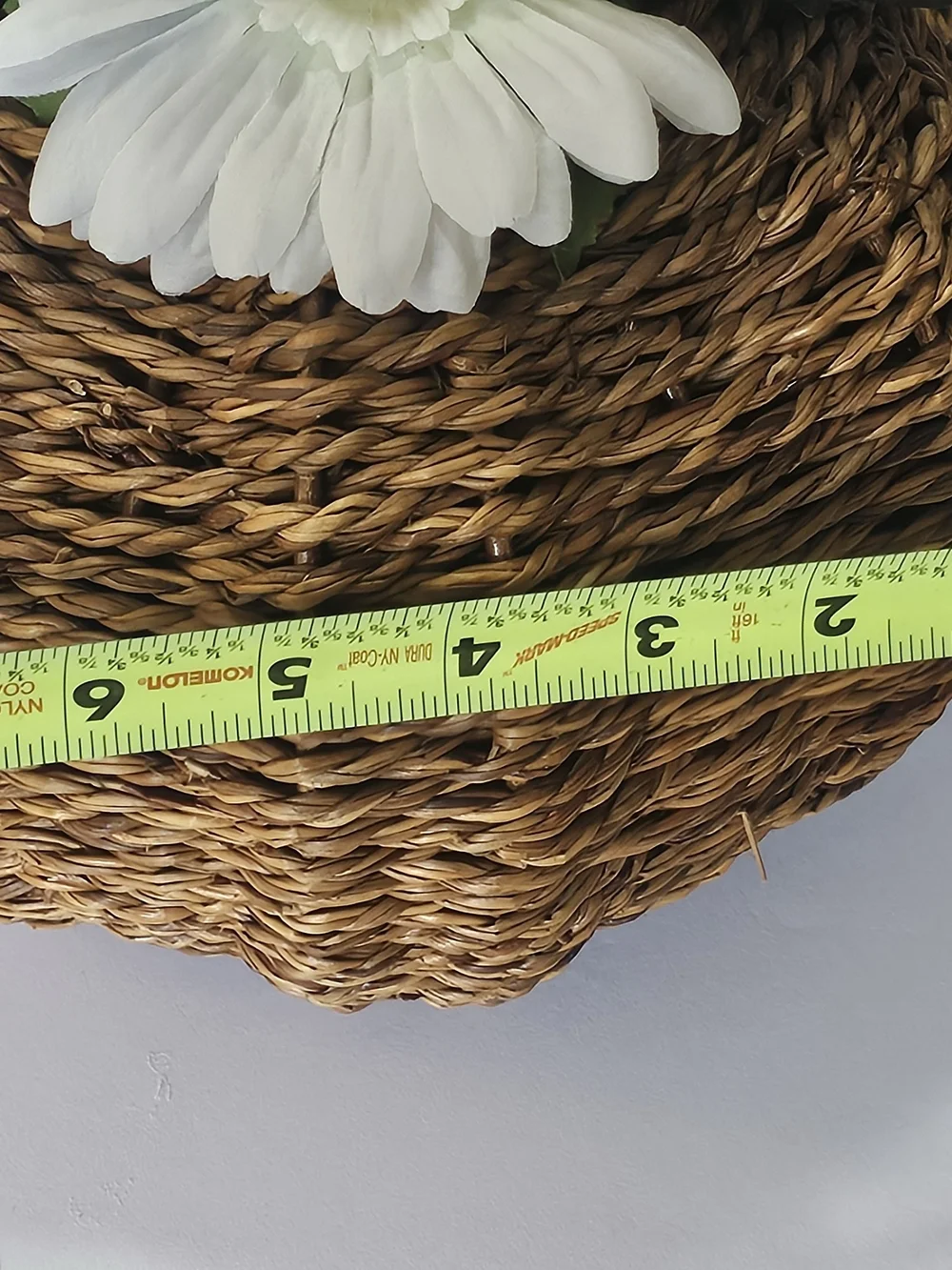 Woven Basket with Artificial Flowers Floral Decor